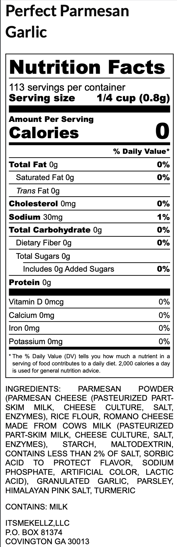 Perfect Parmesan Garlic Seasoning