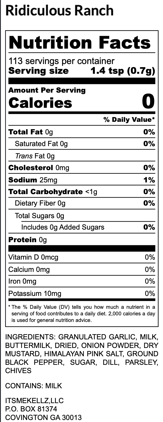 Ridiculous Ranch Seasoning