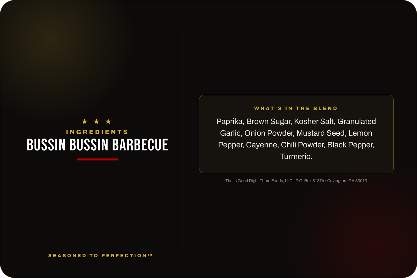 Bussin Bussin Barbecue Blend
